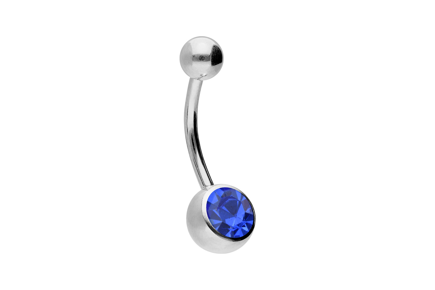 Chirurgenstahl Bananabell Piercing KRISTALL